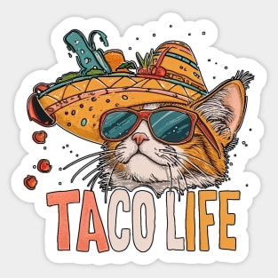 Taco life cat Sticker